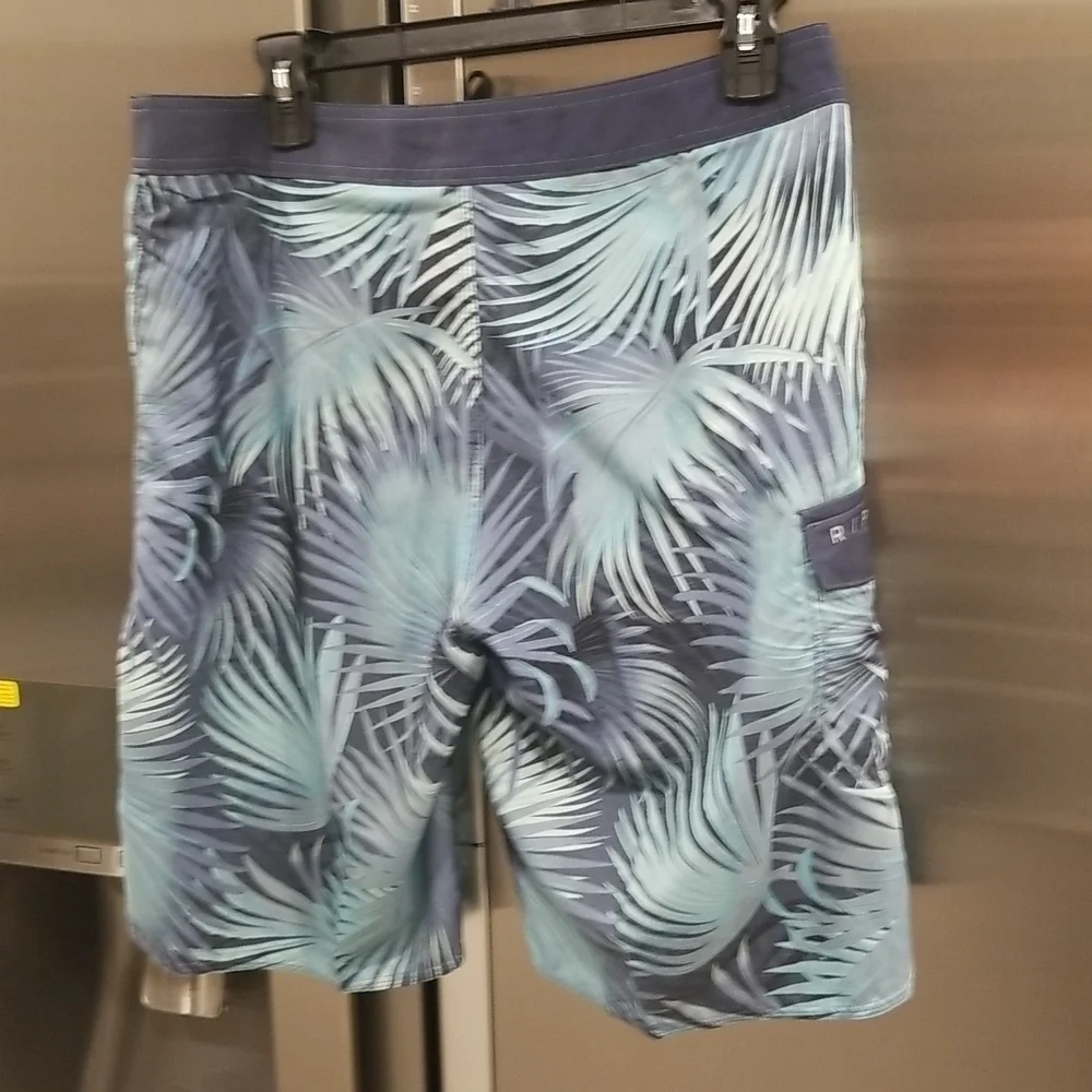 RIP CURL Sunrise NL Boardshorts ~ Navy Teal Palm Leaf Print 30 NWT